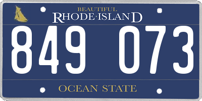 RI license plate 849073