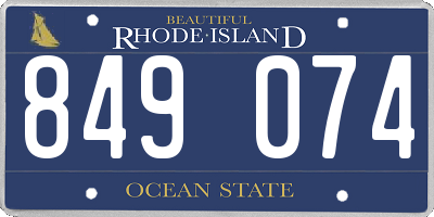 RI license plate 849074