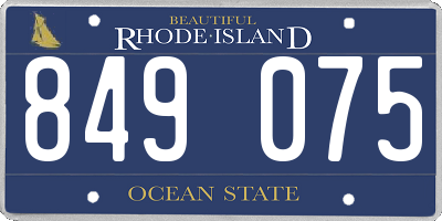RI license plate 849075