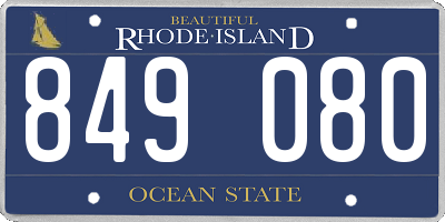 RI license plate 849080