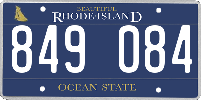 RI license plate 849084