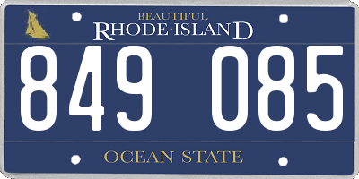 RI license plate 849085