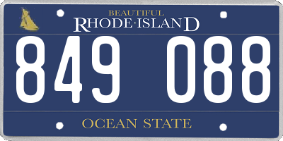 RI license plate 849088