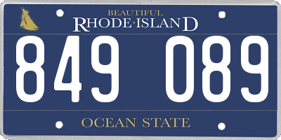 RI license plate 849089