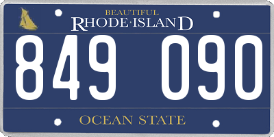 RI license plate 849090