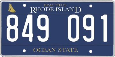 RI license plate 849091