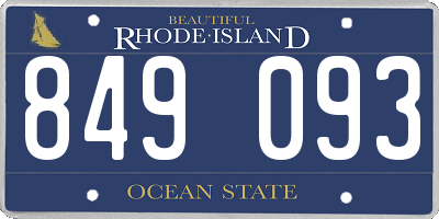 RI license plate 849093