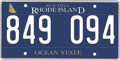 RI license plate 849094