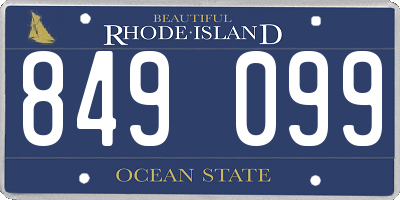 RI license plate 849099