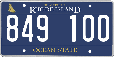 RI license plate 849100