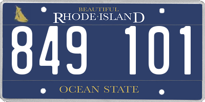 RI license plate 849101