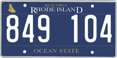 RI license plate 849104