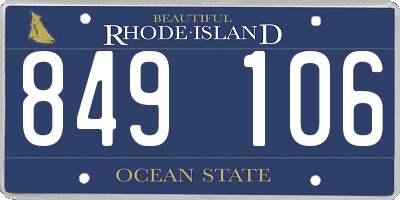 RI license plate 849106