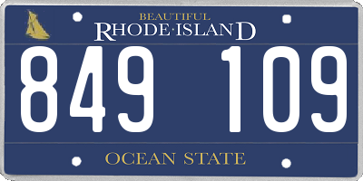 RI license plate 849109