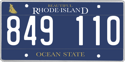 RI license plate 849110
