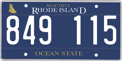RI license plate 849115