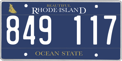 RI license plate 849117