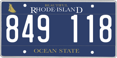 RI license plate 849118