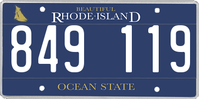 RI license plate 849119