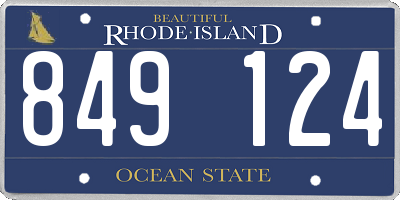 RI license plate 849124