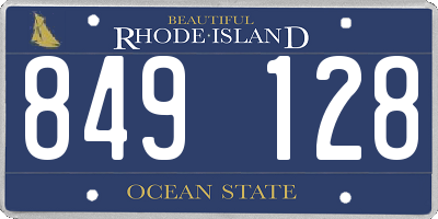 RI license plate 849128
