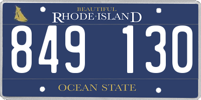 RI license plate 849130