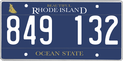 RI license plate 849132