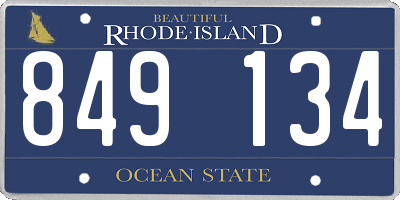 RI license plate 849134