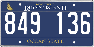 RI license plate 849136