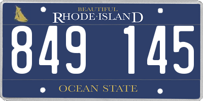 RI license plate 849145