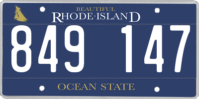 RI license plate 849147