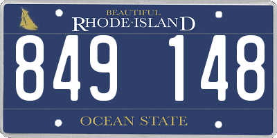 RI license plate 849148