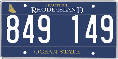 RI license plate 849149