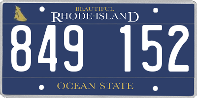 RI license plate 849152