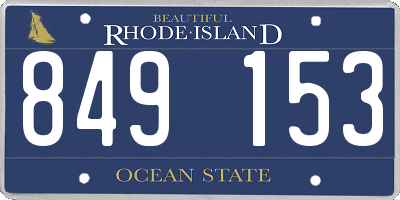 RI license plate 849153