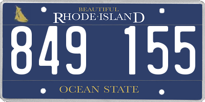 RI license plate 849155