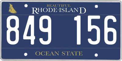 RI license plate 849156
