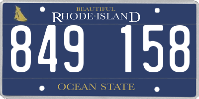 RI license plate 849158