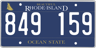 RI license plate 849159