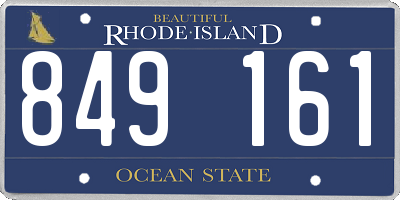 RI license plate 849161