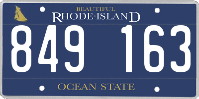 RI license plate 849163