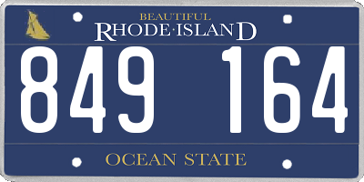 RI license plate 849164