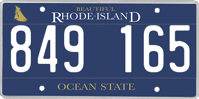 RI license plate 849165