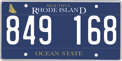 RI license plate 849168