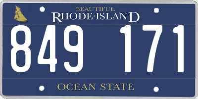 RI license plate 849171