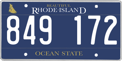 RI license plate 849172