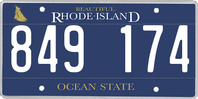 RI license plate 849174