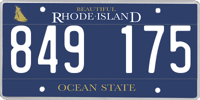 RI license plate 849175