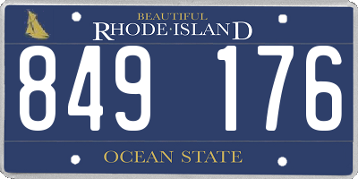 RI license plate 849176