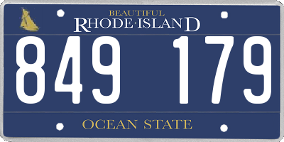 RI license plate 849179